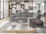 Ecksofa SIT & MORE "Cabrio L-Form, B: 274 cm, mit Sitztiefen-, Arm- & Kopfteilverstellung", grau, B:274cm H:87cm T:230cm, 100% Polyester, Sofas, Ecksofa, 3 Nierenkissen, Federkern, optional Bettfunktion und Stauraum