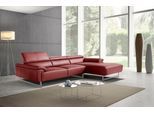 Ecksofa EGOITALIANO "Malika, edel und bequem, Designsofa mit hochwertigen Bezügen, L-Form", rot (burgundy), B:287cm H:94cm T:165cm, Leder »BULL« (echtes Rindsleder). Geschliffenes, pigmentiertes und behandeltes Rindsleder mit einer Dicke von 1, 3-1, 5 mm. Dieses Leder zeigt eine ziemlich weiche Hand mit einem halb undurchsichtigen Aussehen. Es handelt sich um ein geschütztes Leder. Eine leichte De