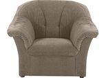 Sessel DOMO COLLECTION "Pegnitz zeitlos, elegant und bequem", braun (schlamm), B:105cm H:82cm T:82cm, 95% Polyester, 5% Nylon, Sessel, Sessel