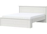 Bettgestell OTTO HOME "Evergreen, UV lackiertes MDF, FSC-zertifiziert, Made in Europe", weiß (elfenbein weiß, elfenbein weiß, elfenbein weiß), B:177cm H:93cm L:219cm, Betten, Bettgestell, Holzbett im klassischen Landhaus Stil, 160x200cm Liegefläche