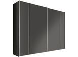 Schwebetürenschrank STAUD "Sonett 100, Made in Germany", grau (vulkan), B:270cm H:222cm T:68cm, Holzwerkstoff, Schränke, Schwebetürenschrank, mit vier verschiedenen Ausstattungsvarianten