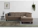 Ecksofa SIT & MORE "Belluci L-Form", braun (nuss), B:249cm H:85cm T:195cm, Sofas, Ecksofa, inklusive Federkern, wahlweise mit Bettfunktion und Bettkasten