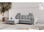 Ecksofa SIT & MORE "Zora", grau, B:262cm H:92cm T:164cm, 100% Polyester, Sofas, Ecksofa, wahlweise mit Bettfunktion und Bettkasten