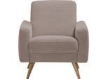 Sessel EXXPO - SOFA FASHION "Samso, Loungesessel", braun (cappucino), B:82cm H:87cm T:80cm, 100% PES, Sessel, Sessel, elegant und bequem, aktueller Cord Bezug