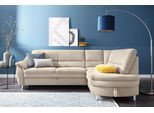 Ecksofa SIT & MORE "Cardoso L-Form", beige (creme), B:250cm H:90cm T:175cm, Luxus-Microfaser (90% Polyester, 10% Polyamid);Flachgewebe (100% Polyester);Struktur (100% Polyester), Sofas, Ecksofa, mit Federkern, wahlweise mit Bettfunktion und Schubkasten