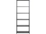 Bücherregal ACTONA GROUP "New York", schwarz, B:70cm H:185cm T:30cm, Metall, Regale, Bücherregal, Regal, aus einem Metallgestell in gradliniger Optik, Höhe 185 cm