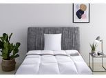 Daunenbettdecke + Kopfkissen RIBECO "Richard, Bettwaren-Set in 135x200 oder 155x220 cm, Sommer oder Winter", weiß, B/L: 155cm x 220cm Anzahl Teile 1, B/L: 80cm x 80cm Anzahl Teile 1, Bezug: Baumwolle Füllung: Entendaune/-feder, normal, Bettdecken Bezug: 100% Baumwolle. Kopfkissen Bezug: 100% Baumwolle. Bettdecken Füllung: 90% Entendaune, 10% Entenfeder. Kopfkissen Füllung: 90% Entenfeder, 10% Ente