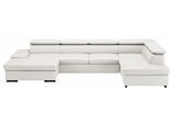 Wohnlandschaft SIT & MORE "Alcudia U-Form", weiß (reinweiß), B:349cm H:73cm T:226cm, Sofas, Wohnlandschaft, wahlweise mit Bettfunktion