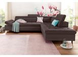 Ecksofa SIT & MORE "Limit L-Form", braun, B:275cm H:89cm T:217cm, Kunstleder SOFTLUX;Luxus-Microfaser ALTARA NUBUCK (100% Polyester);Struktur (100% Polyester), Sofas, Ecksofa, wahlweise mit Bettfunktion und Bettkasten
