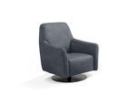 Sessel EGOITALIANO "Felicity Drehsessel mit Wippfunktion, kompakt und bequem, Loungesessel", blau (ice lake), B:77cm H:88cm T:85cm, Luxus-Micofaser Lederoptik (100% Polyester) ist ein neues technisches Gewebe mit einem visuellen und taktilen Aspekt, der dem Nubuk sehr nahe kommt, mit innovativen Eigenschaften. Seine außerordentliche Weichheit kommt von einem exklusiven Produktionsprozess, der Unre