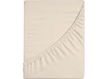 Spannbettlaken BELLANA "bellana coolTouch", beige (creme), 1 Stk., Jersey-Elasthan, 180-200x200-220 18-30cm, Jersey-Elasthan, Obermaterial: 49% Baumwolle, 36% Polyester, 12% Lyocell, 3% Elasthan, Bettlaken, Spannbettlaken, mit kühlendem Klimagarn