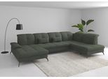 Wohnlandschaft SIT & MORE "Amica, U-Form, inkl. Sitztiefenverstellung und Armteilverstellung", jungle, B:357cm H:90cm T:231cm, 90% Polyester, 10% Polyamid, Sofas, Wohnlandschaft, wahlweise mit Kopfteilverstellung, Bettfunktion und Bettkasten