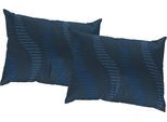 Dekokissen WIRTH "LUPARA" Gr. 3, blau (blau, gemustert), B:40cm L:60cm, Baumwolle, Polyester, Dekokissen_Sitzkissen_Kissenhüllen, Dekokissen, Kissenhülle ohne Füllung, 2 Stück