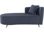 Recamiere HOME AFFAIRE "Hulby", blau (dunkelblau), B:182cm H:82cm T:90cm, 100% Polyester, Sofas, Recamiere, wahlweise mit und ohne Hocker und Armlehne links oder rechts