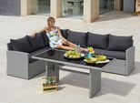 Gartenlounge-Set MERXX "Chicago", grau, Obermaterial: 100% Polyester. Füllung: 100% Polyurethan, Sitzmöbel-Sets, Gartenlounge-Set