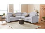 Ecksofa SIT & MORE "Bologna L-Form", silber, B:247cm H:84cm T:227cm, Sofas, Ecksofa, Kopfteilverstellung, wahlweise mit Bettfunktion und Schubkasten