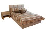 Polsterbett, beige, B:112cm L:210cm, Bezug Bett: Microfaser (100% Polyester);Bonnell-Federkernmatratze: 51% Polypropylen, 39% Polyester, 10% Baumwolle;Kaltschaummatratze: 100% Polyester, Bezug abnehm- und waschbar bis 60C, WESTFALIA SCHLAFKOMFORT, Betten, Polsterbett, mit Bettkasten
