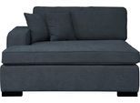 Sofaelement HOME AFFAIRE "Skara XXL", blau (graublau), B:140cm H:86cm T:190cm, 100% Polyester, Polsterelemente, Sofaelement, Modul XXL - zum eigenen Zusammenstellen, Armlehne links/rechts wählbar