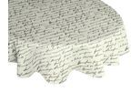 Tischdecke ADAM "Scribble", schwarz (natur, schwarz), B:220cm L:145cm, Bio-Baumwolle, Leinen, Tischdecken, Tischdecke, aus Leinen und Bio-Baumwolle,Made in Germany