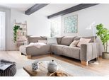 Ecksofa HOME AFFAIRE "Hörnum bequemes Wohlfühlsofa, Federkern, Breite 281cm, L-Form", grau (taupe), B:281cm H:85cm T:220cm, Korpus/Basismaterial: 85% Polyester, 15% Viskose. Sitzfläche: 85% Polyester, 15% Viskose, Sofas, Ecksofa, wahlweise mit motorischer Relaxfunktion, mit verstellbarer Kopfstütze