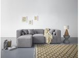 3-Sitzer HOME AFFAIRE "Sundstrup L-Form", grau, B:256cm H:76,5cm T:93cm, 100% Polyester, Sofas, 3-Sitzer, Modulserie, individuelle Zusammenstellung