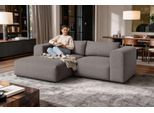 Ecksofa OTTO HOME "TIARRA Design-Sofa mit Ottomane recht/links bestellbar, Breite 241 cm", grau (taupe), B:241cm H:76cm T:168cm, 100% Polyester, Sofas, Ecksofa, L-Form mit hochelastischer Schaum und Wellenunterfederung