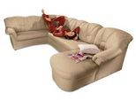Wohnlandschaft DOMO COLLECTION "Papenburg, zeitlose Rückensteppung, elegante Formensprache, U-Form", beige (natur), B:297cm H:84cm T:180cm, Struktur ( 90% Polyester, 10% Polyacryl);Microfaser PRIMABELLE (100% Polyester);Kunstleder SOFTLUX;Luxus-Microfaser (100% Polyester), Sofas, Wohnlandschaft, in großer Farbvielfalt, wahlweise mit Bettfunktion