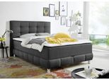 Boxbett HOME AFFAIRE "Vaasa", grau (anthrazit), B:154cm L:210cm, Komplettbetten, Boxbett, inkl. Bettkasten & Topper, XXL-Ausführung, Überlänge 220 cm