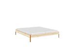 Bettgestell KARUP DESIGN "CORE BED Bodenbett, Holzrahmen, Futonbett, Jugendbett, Holzbett", beige (raw, solar orange), B:186cm H:34cm L:206cm, Betten, Bettgestell, Massivholzbett mit Lattenrost, Kiefer massiv, Doppelbett ohne Kopfteil