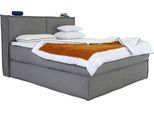 Boxspringbett HOME AFFAIRE "Sophielle, erhältlich in den Breite 160, 180 & 200cm", grau, B:206cm L:223cm, 100% PES, Komplettbetten, Boxspringbett, inkl. Topper und Taschen-Federkernmatratze