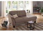 Recamiere HOME AFFAIRE "Trondheim", beige (dunkelbeige), B:197cm H:89cm T:90cm, Luxus-Microfaser (90% Polyester, 10% Polyamid);Struktur fein (100% Polyester);Flachgewebe (100% Polyester), Sofas, Recamiere, freistehend, mit Federkern, Knopfheftung im Rücken, Füße Buche