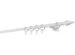 Gardinenstange MYDECO "20mm Point Wandträger 6,5 cm", weiß, L:400cm, Gardinenstangen, Gardinenstange