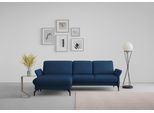 Ecksofa SIT & MORE "Fashion L-Form", blau, B:253cm H:84cm T:165cm, Sofas, Ecksofa, wahlweise mit Kopfteilverstellung und Vorziehsitz, motorisch