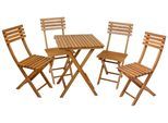 Balkonset GARDEN PLEASURE "ALAMEDA", braun (braun, braun, braun), B:155cm H:86cm T:55cm, FSC-zertifiziertes Massivholz, Sitzmöbel-Sets, Balkonset, für den Balkon geeignet