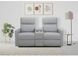 2-Sitzer HOME AFFAIRE "Daoulas, 2er-Kinosofa, TV-Sessel, Multimedia-Sofa", grau (hellgrau), B:167cm H:102cm T:95cm, Sofas, 2-Sitzer, Kinosofa mit Relaxfunktion, Getränkehalter und Stauraum