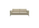 2,5-Sitzer FLEXLUX "Fiore, superbequemer Sitzkomfort durch Kaltschaum im Sitz", beige (sandy beige), B:196cm H:85cm T:92cm, 100% Polyester, Sofas, 2 5-Sitzer, breite Armlehnen, Füße Alu+schwarz
