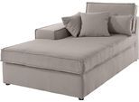 Ottomane OTTO HOME "Florid", beige, B:100cm H:75cm T:162cm, Baumwollmix (60% Baumwolle/40% Leinen);Struktur fein (100% Polyester);Samtoptik (100% Polyester);Samtvelours (100% Polyester);Struktur (100% Polyester);Struktur recycelt (100% recyceltes Polyester), Sofas, Ottomane, einzeln stellbar oder als Teil eines Modulsofas, auch in Cord