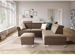 Ecksofa SIT & MORE "Vincenzo L-Form", braun, B:245cm H:84cm T:193cm, Sofas, Ecksofa, inklusive Kopfteilverstellung, wahlweise mit Bettfunktion, Bettkasten