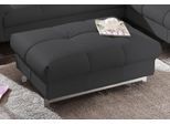 Hocker COTTA "Chef", schwarz, B:100cm H:46cm T:64cm, Leder Advantage (ein abgedecktes Spalt-Rindsleder)Bitte beachten Sie, dass Lederbezüge mehr Nähte aufweisen als Stoffbezüge;Softlux-Kunstleder;NaturLeder (echtes Rindsleder);Luxus-Microfaser (100% Polyester), Hocker, Hocker, mit edlen Metallfüßen