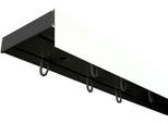 Gardinenschiene SN DECO GROUP "Vorhangschiene SH mit Blende", schwarz (schwarz, weiß), L:220cm T:7,7cm, Kunststoff, Gardinenstangen, Gardinenschiene