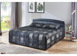 Polsterbett, schwarz, B:210cm L:210cm, Bezug Bett: Kunstleder;Bonnell-Federkernmatratze: 51% Polypropylen, 39% Polyester und 10% Baumwolle;Kaltschaummatratze: 100% Polyester, Bezug abnehm- und waschbar bis 60C, WESTFALIA SCHLAFKOMFORT, Betten, Polsterbett, inkl. Bettkasten bei Ausführung mit Matratze
