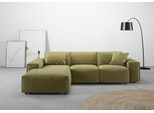 Ecksofa HOME AFFAIRE "Glimminge L-Form auch in Breitcord, Feincord + Easy care-Bezug", grün (pistazie), B:264cm H:71cm T:191cm, 100% Polyester, Sofas, Ecksofa, Breite 264, Zierkissen