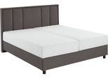 Boxbett "ARLA", grau (dunkelgrau), B:165cm L:213cm, ATLANTIC HOME COLLECTION, Komplettbetten, Boxbett, mit Taschen-Federkernmatratze und Bettkasten