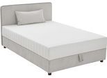 Bett "Corinna", grau (hellgrau), B:102cm H:97cm L:210cm, ATLANTIC HOME COLLECTION, Betten, Bett, Boxbett inkl. Stauraum, Cord, erhältlich in unterschiedlichen Breiten