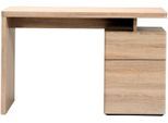 Schreibtisch JAHNKE "CU-LIBRE 120", braun (eiche sägerau, eiche sägerau, eiche sägerau), B:120cm H:76cm T:55cm, Tische, Schreibtisch, platzsparender Arbeitsplatz