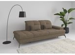 Recamiere SIT & MORE "Amica, inkl. Sitztiefenverstellung und Armteilverstellung", braun (hellbraun), B:231cm H:90cm T:122cm, 100% Polyester, Sofas, Recamiere, wahlweise mit Kopfteilverstellung und Stauraum