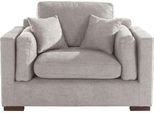 Loveseat HOME AFFAIRE "Fresh Pond Sessel", grau (hellgrau), B:140cm H:95cm T:96cm, 100% Polyester, Sessel, Loveseat, weicher Sitzkomfort, incl. Zierkissen, B/T/H: 140/96/95 cm