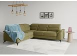 Ecksofa SIT & MORE "Sinatra L-Form", grün (olive), B:251cm H:85cm T:231cm, 98% Polyester, 2% Polyamid, Sofas, Ecksofa, optinal mit Kopfteilverstellung und Armteilfunktion, Metallfüße