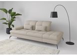 Recamiere SIT & MORE "Amica, inkl. Sitztiefenverstellung und Armteilverstellung", beige (creme), B:231cm H:90cm T:122cm, 95% Polyester, 5% Polyamid, Sofas, Recamiere, wahlweise mit Kopfteilverstellung und Stauraum