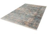 Teppich "Mystik 194" Gr. 2, blau, B:70cm H:7mm L:140cm, Kunstfaser, SCHÖNER WOHNEN-KOLLEKTION, Teppiche, Teppich, Vintage Look, weiche Oberfläche, Wohnzimmer